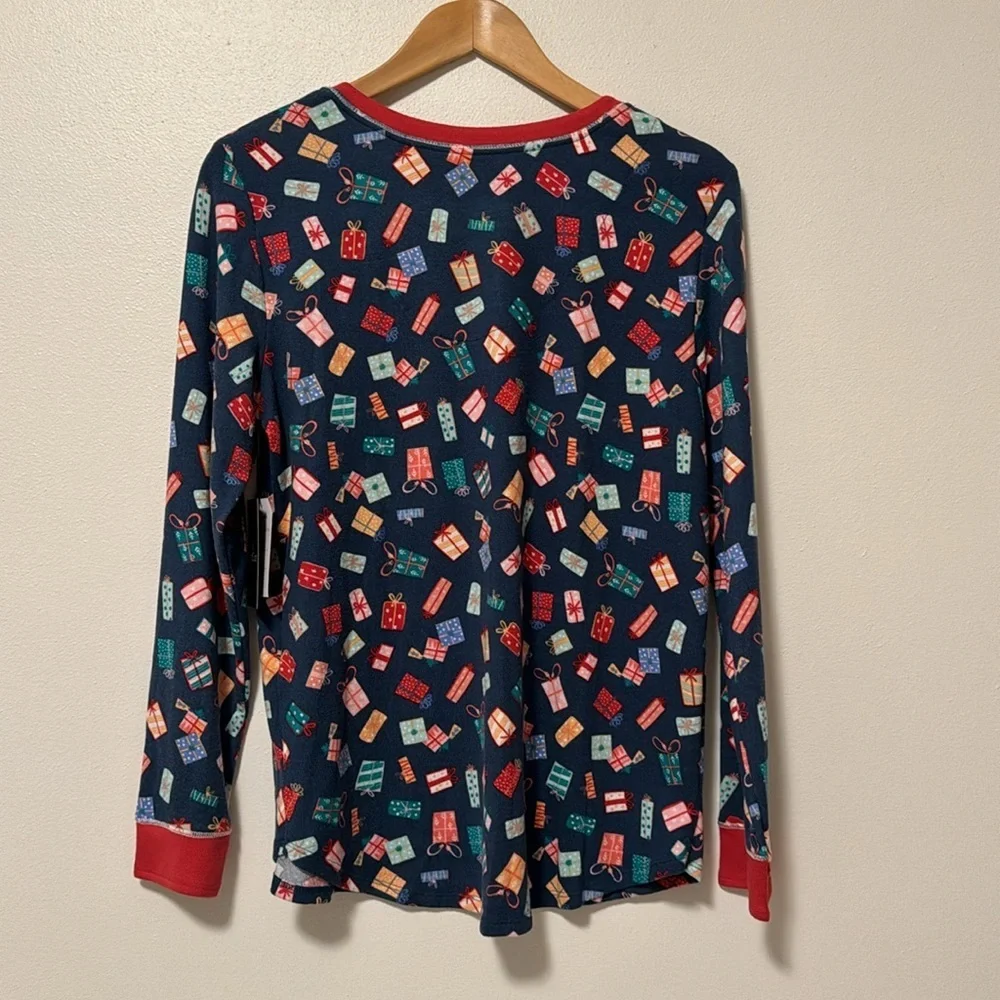 Cuddl Duds Womens M Pajama Top Christmas Holiday NWT Comfortable Soft Lounge - Picture 5 of 10
